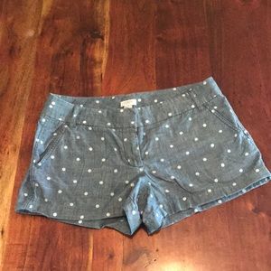 Cute chambray polka shorts J crew. EUC